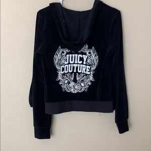 Women’s black juicy couture zip up hoodie